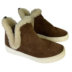 MICHAEL Michael Kors Women Ashlyn Suede Boot Lined High Top Sneakers Brown 8